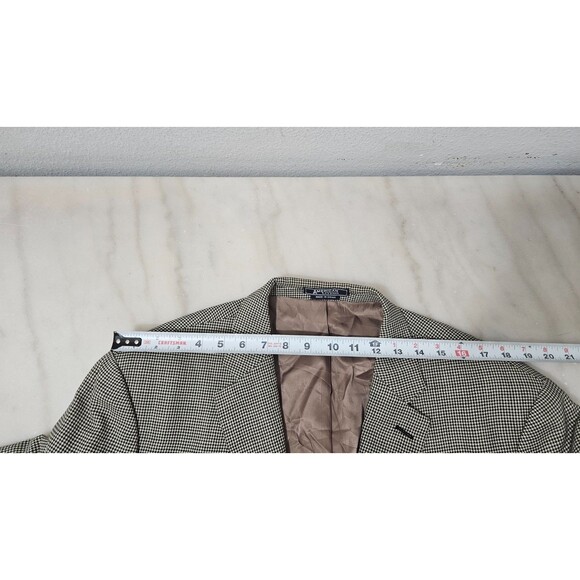 American Living Gray Sport Coat Silk Wool 2 button Plaid Men's Blazer Size 46R - Picture 10 of 11